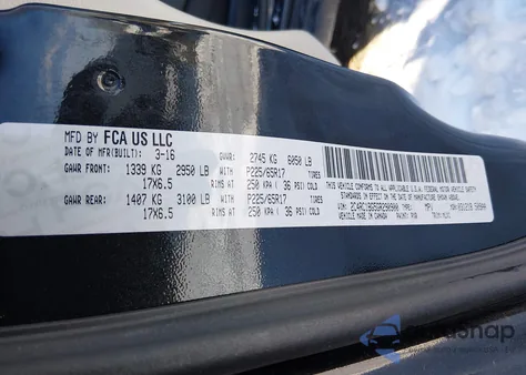 2016 Chrysler Town & Country Touring from USA, damaged, VIN 2C4RC1BG5GR290900